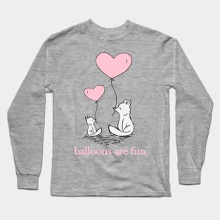 LITTLE ANIMALS LOVE SWEET PINK BALLOONS Long Sleeve T-Shirt